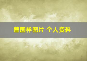 曾国祥图片 个人资料